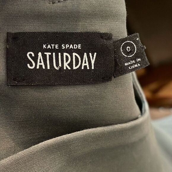 Kate Spade Saturday Slash Pocket Gray Cotton Blend Dress, Size 0 - Picture 6 of 6